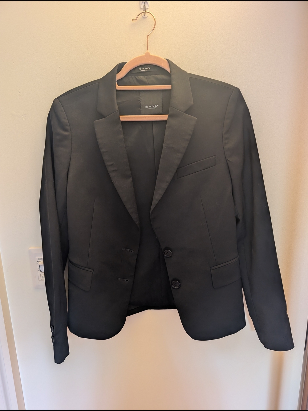 SAND Copenhagen Black Wool Blazer EU 36 Danish Tailored Jacket